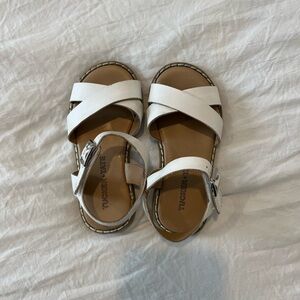 Tucker + Tate Girls White Cross-Strap Sandals size 7 toddler